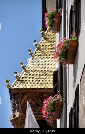 Innsbruck, Autriche, le toit doré, Herzog-Friedrich-Straße. Banque D'Images