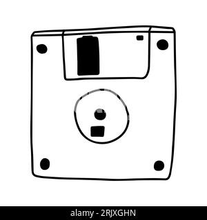 Disquette Doodle Illustration de Vecteur