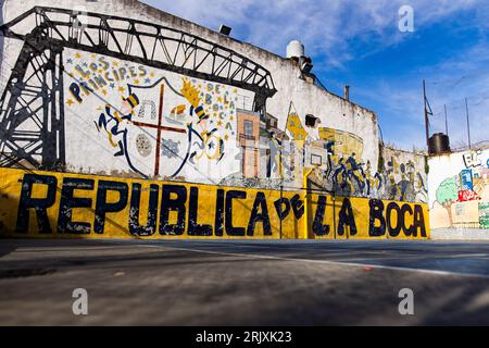 Buenos Aires, Argentine. 14 août 2023. La Boca Prior la Desafio Ruta 40 2023, 4e manche du Championnat du monde de rallye-RAID 2023, le 2023 août à Buenos Aires, Argentine - photo Julien Delfosse/DPPI crédit : DPPI Media/Alamy Live News Banque D'Images