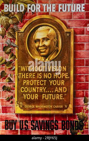 Affiche d'obligation de victoire George Washington Carver de la seconde Guerre mondiale Banque D'Images