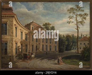 Palais Myślewicki à Varsovie. Circa 1870 par Marcin Zaleski Banque D'Images