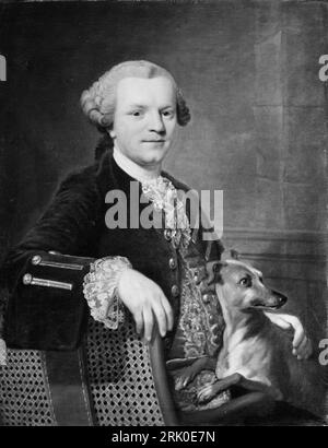 Portrait de Freiherr von Münchhausen entre 1731 et 1776 par Johann Georg Ziesenis Banque D'Images