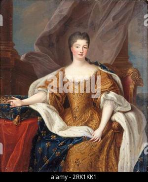 Portrait de Marie Anne de Bourbon, duchesse de Bourbon (1689-1720) daté par l'institution entre 1726 et 1750, mais basé sur la coiffure et les vêtements de la gardienne, il peut être daté vers 1710 par Pierre Gobert Banque D'Images