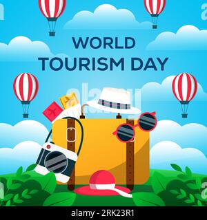 gradient vector world tourism day illustration concept Illustration de Vecteur