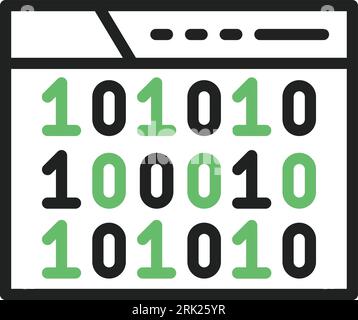 Image de l'icône de code binaire. Convient pour les applications mobiles. Illustration de Vecteur