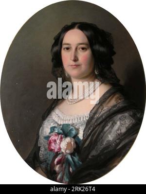 Feodora, Princess of Hohenlohe-Langenburg (1807-72) between 1854 and 1855 by William Corden Stock Photo