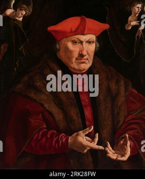 Portrait of Erard de la Marck between 1528 and 1530 by Jan Cornelisz Vermeyen Stock Photo