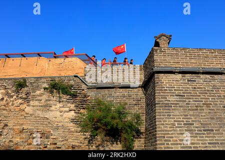 Ville de Qinhuangdao, Chine - 4 octobre 2018 : Laolongtou Scenic spot de la Grande Muraille, ville de Qinhuangdao, province du Hebei, Chine Banque D'Images