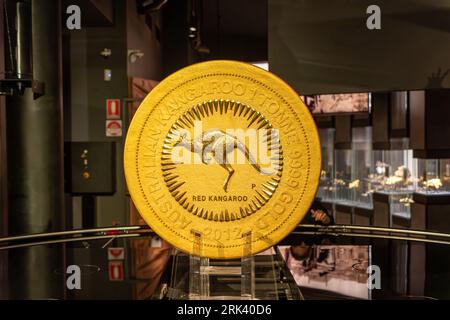 La pièce d'or d'une tonne de kangourou australien Banque D'Images