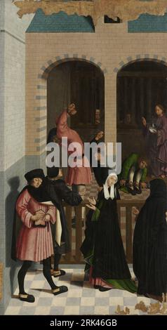 Les sept œuvres de Miséricorde 1504 par Maître d'Alkmaar Banque D'Images