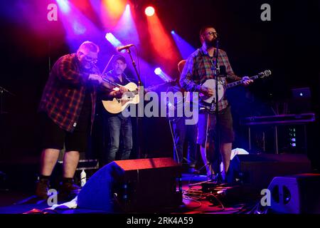 Orkney Folk Band The chair en concert au Cambridge Folk Festival 2023, Angleterre, Royaume-Uni. Banque D'Images