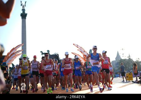 Budapest, Hongrie. 24 août 2023. Vue générale Athlétisme : Championnats du monde d'Athlétisme Budapest 2023 35 km de marche à Budapest, Hongrie . Crédit : Naoki Morita/AFLO SPORT/Alamy Live News Banque D'Images