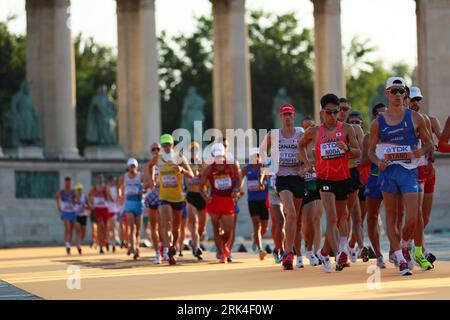 Budapest, Hongrie. 24 août 2023. Vue générale Athlétisme : Championnats du monde d'Athlétisme Budapest 2023 35 km de marche à Budapest, Hongrie . Crédit : Naoki Morita/AFLO SPORT/Alamy Live News Banque D'Images