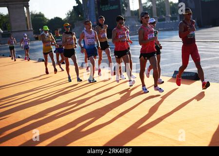 Budapest, Hongrie. 24 août 2023. Vue générale Athlétisme : Championnats du monde d'Athlétisme Budapest 2023 35 km de marche à Budapest, Hongrie . Crédit : Naoki Morita/AFLO SPORT/Alamy Live News Banque D'Images