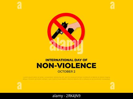 Journée internationale de la non-violence le 2 octobre. Illustration de Vecteur