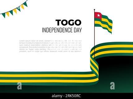 Le contexte de la journée de l'indépendance du Togo célébré Illustration de Vecteur