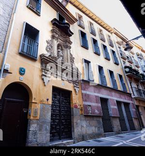 Pampelune, Espagne - 01 août 2022 : façade de l'oratoire de San Felipe Neri de Pampelune Banque D'Images