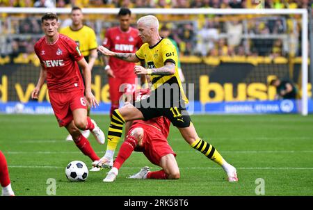 Fussball, Bundesliga, Deutschland, Herren, Saison 2023/2024, 1. Spieltag, Signal Iduna Park Dortmund: Bor. Dortmund - 1. FC Kšln 1:0; Marco Reus (BVB). Aktion  DFB/DFL REGULATIONS PROHIBIT ANY USE OF PHOTOGRAPHS AS IMAGE SEQUENCES AND/OR QUASI-VIDEO Stock Photo