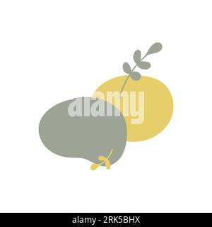 L'abstrait façonne l'inspiration fruit. Formes organiques dessinées à la main. Illustration vectorielle, conception plate Illustration de Vecteur