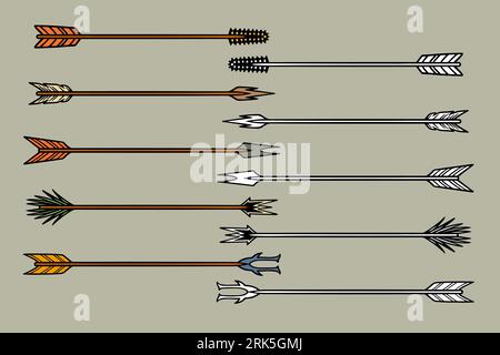 icônes de flèche définies pour l'illustration vectorielle de jeux Illustration de Vecteur