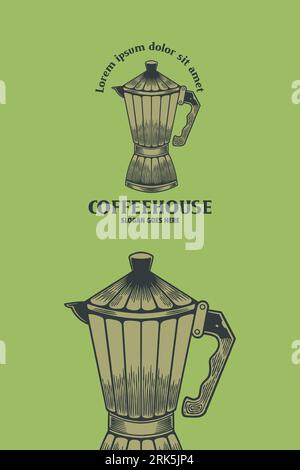 illustration vectorielle de cafetière Illustration de Vecteur