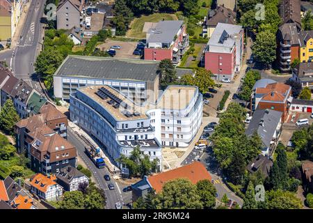 Vue aérienne, nouveau bâtiment résidentiel maison Talstraße, Hattingen, région de la Ruhr, Rhénanie du Nord-Westphalie, Allemagne, DE, Europe, taxe foncière, Immobilien, AE Banque D'Images