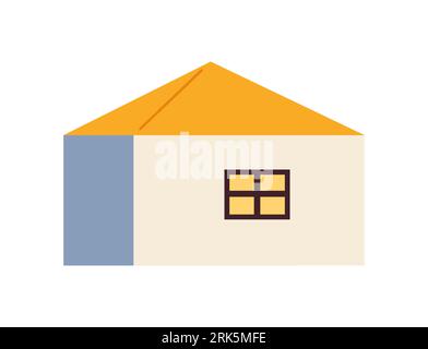 Objet vectoriel couleur semi-plat maison Illustration de Vecteur