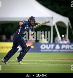 Radlett CC, 15 août 2023. Mark Stoneman la Metro Bank One Day Cup - Middlesex vs Notts Outlaws. Banque D'Images