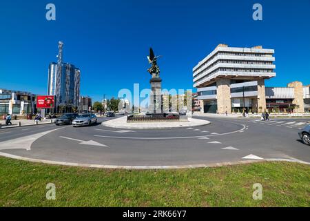 Centre-ville de Krusevac. Monument aux héros du Kosovo dans le centre de Kruševac (bataille du Kosovo 1389). Serbie Banque D'Images