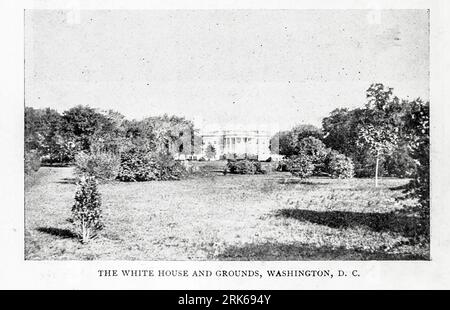 THE WHITE HOUSE AND GROUNDS, WASHINGTON, D. C. EXTRAIT DE L'ARTICLE L'HARMONIE DE L'ARCHITECTURE ET DU PAYSAGE. Par Dotvnijig Vaiix. Extrait du magazine Engineering CONSACRÉ AU PROGRÈS INDUSTRIEL Volume XI octobre 1896 NEW YORK The Engineering Magazine Co Banque D'Images