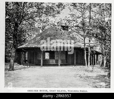 Shelter House Goat Island Niagara Falls from the Article THE HARMONY OF ARCHITECTURE AND LANDSCAPE WORK. By Dotvnijig Vaiix. from The Engineering Magazine DEVOTED TO INDUSTRIAL PROGRESS Volume XI October 1896 NEW YORK The Engineering Magazine Co Stock Photo