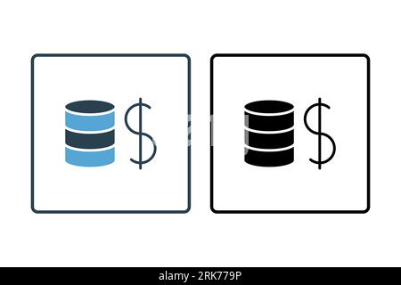 Icône pièces empilées. Icône liée à crédit et prêt. convient pour la conception de site web, application, interfaces utilisateur, imprimable, etc Style d'icône de ligne. Vecteur simple Banque D'Images