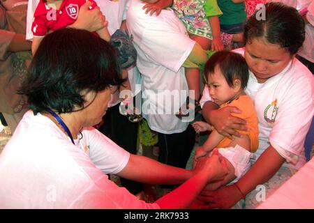 Bildnummer : 53884730 Datum : 24.03.2010 Copyright : imago/Xinhua (100324) -- PHNOM PENH, 24 mars 2010 (Xinhua) -- Un enfant reçoit une injection de vaccin contre La grippe A/H1N1 à Phnom Penh, Cambodge, le 24 mars 2010. Le Cambodge a lancé mercredi la vaccination contre La Grippe A/H1N1 offerte par l'Organisation mondiale de la Santé. (Xinhua) (cy) (1)CAMBODGE-PHNOM PENH-A/H1N1-VACCINATION PUBLICATIONxNOTxINxCHN Gesellschaft Medizin Gesundheit Impfung Schweinegrippe kbdig xcb 2010 quer o0 Kind Bildnummer 53884730 Date 24 03 2010 Copyright Imago XINHUA Phnom Penh Mars 24 2010 XINHUA un Kid injection D'une H1N1 dans Ph Banque D'Images