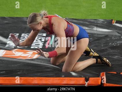 HANA MOLL des USA finale du SAUT À LA PERCHE FEMMES lors des Championnats du monde d'athlétisme 2023 le 23 2023 août à Nemzeti Atletikai Kozpont à Budapest, Hongrie - photo Laurent Dairys / DPPI Banque D'Images