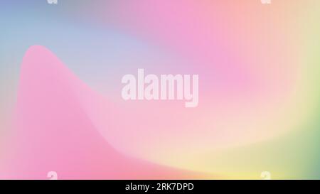 Abstract blurry gradient background in pastel holographic colors. Blurred fluid wavy texture. Smooth transitions of iridescent colors. Modern colorful Illustration de Vecteur