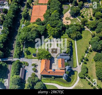 Vue aérienne, château à douves Haus Martfeld, Lindenberg, Schwelm, région de la Ruhr, Rhénanie du Nord-Westphalie, Allemagne, Burg, DE, Europe, Gräfte, photographie aérienne Banque D'Images