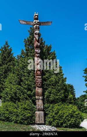 Rose Cole Yelton Memorial Totem Pôle de la nation Squamish Banque D'Images