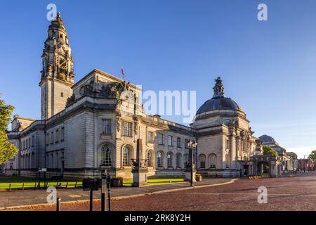 Cardiff City Hall, un bâtiment classé Grade I à Cathays Park, Cardiff, pays de Galles Banque D'Images