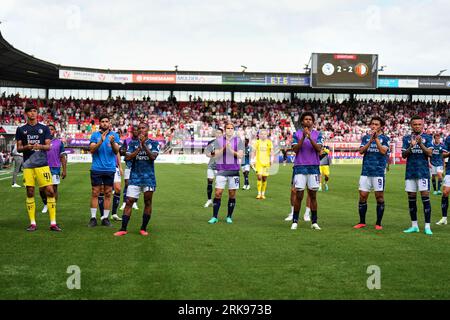 Rotterdam, pays-Bas. 20 août 2023. Rotterdam - joueurs de Feyenoord lors du match d'Eredivisie entre Sparta Rotterdam et Feyenoord à Het Kasteel le 20 août 2023 à Rotterdam, aux pays-Bas. Crédit : photos boîte à boîte/Alamy Live News Banque D'Images