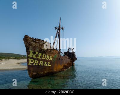 Pave Dimitrios, plage Valtaki, Péloponnèse, Grèce Banque D'Images