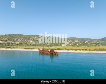 Pave Dimitrios, plage Valtaki, Péloponnèse, Grèce Banque D'Images