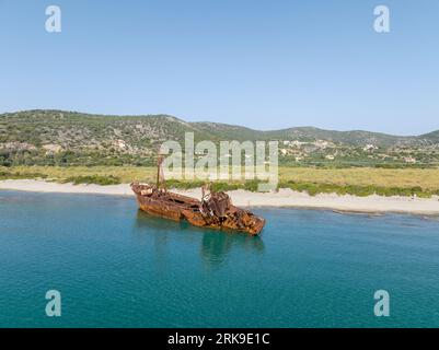 Pave Dimitrios, plage Valtaki, Péloponnèse, Grèce Banque D'Images