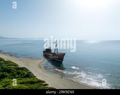 Pave Dimitrios, plage Valtaki, Péloponnèse, Grèce Banque D'Images