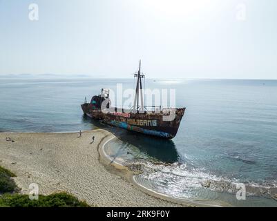 Pave Dimitrios, plage Valtaki, Péloponnèse, Grèce Banque D'Images