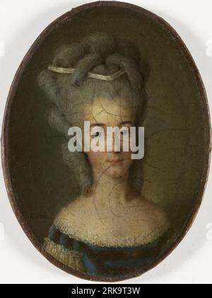 Portrait de Louise-Marie-Thérèse-Bathilde d'Orléans, duchesse de Bourbon vers 1775-1776 par Jean-Marie Ribou Banque D'Images