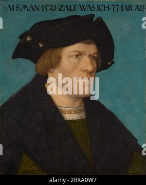 Portrait d'un homme sans barbe 1521 par Hans Maler zu Schwaz Banque D'Images