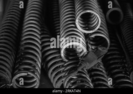 Prise de vue détaillée dans un bâtiment industriel abandonné Banque D'Images