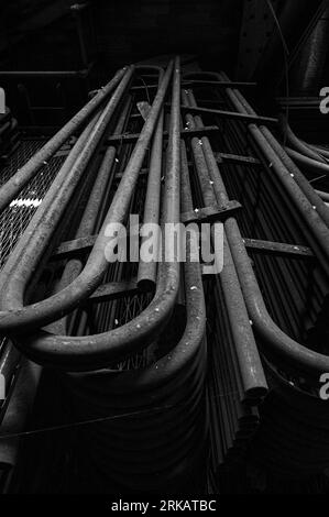 Prise de vue détaillée dans un bâtiment industriel abandonné Banque D'Images