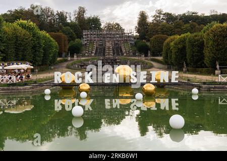 Paris, France. 23rd Aug, 2023. General view of Rock en Seine 2023 Festival. The first day of 20th edition of the French music festival Rock en Seine had about 40,000 people that attended the concert of the American artist Billie Eilish, at Domaine National de Saint-Cloud. (Photo by Telmo Pinto/SOPA Images/Sipa USA) Credit: Sipa USA/Alamy Live News Stock Photo