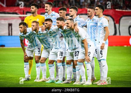 Team of Rijeka during the UEFA Europa Conference League, Play-offs, 1st leg football match between LOSC Lille and HNK Rijeka on August 24, 2023 at Pierre Mauroy stadium in Villeneuve-d'Ascq near Lille, France Stock Photo